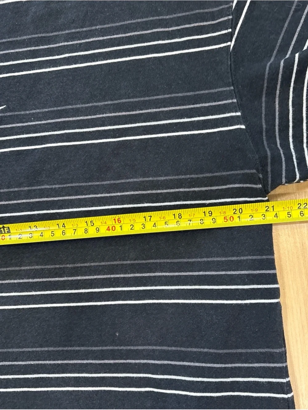 Nike Men’s Black Tee with White Stripes and Embroidered Logo